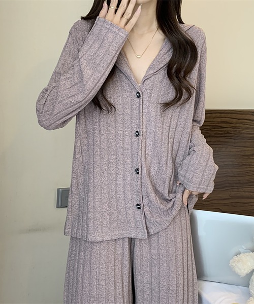 Girly Doll(ガーリードール)の「長袖ルームウェア 上下セット(ルームウェア/パジャマ・レディース・グリーン/ブルー/ピンク・FREE)」の16枚目の写真