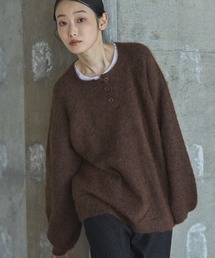 feepur | 【ハンドウォッシャブル】ウール混起毛ヘンリーニット(ニット/セーター)