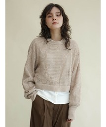 Low gauge cropped knit