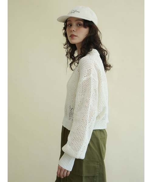 FIKA.(フィーカ)の「Low gauge cropped knit(ニット/セーター・レディース・アイボリー/グレー/ベージュ・MEDIUM)」の10枚目の写真