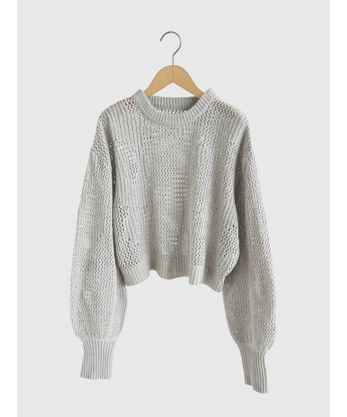 FIKA.(フィーカ)の「Low gauge cropped knit(ニット/セーター・レディース・アイボリー/グレー/ベージュ・MEDIUM)」の22枚目の写真