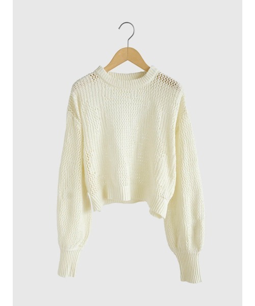 FIKA.(フィーカ)の「Low gauge cropped knit(ニット/セーター・レディース・アイボリー/グレー/ベージュ・MEDIUM)」の21枚目の写真