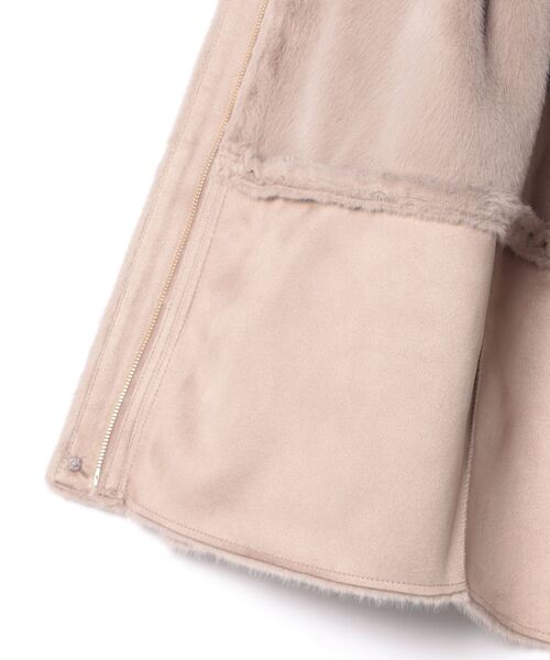 m.f.editorial（エムエフエディトリアル）の「m.f.エディトリアル レディース 異素材切り替え フードアウター（ブルゾン・レディース・グレー/ブラウン・LARGE/MEDIUM）」の4枚目の写真