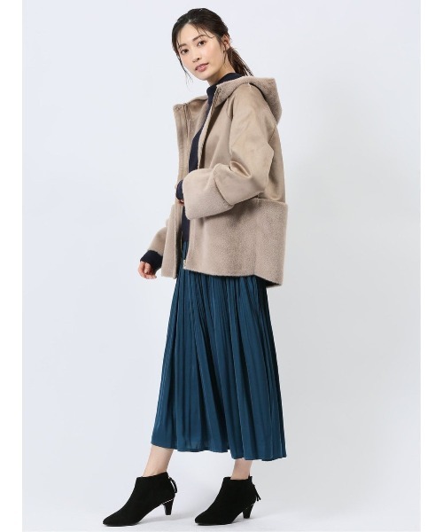 m.f.editorial（エムエフエディトリアル）の「m.f.エディトリアル レディース 異素材切り替え フードアウター（ブルゾン・レディース・グレー/ブラウン・LARGE/MEDIUM）」の20枚目の写真