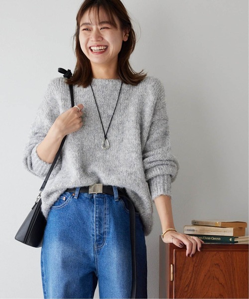 ポロニットプルオーバー　JOURNAL STANDARD relume ラメ混リブポロプルオーバー（ニット／セーター）｜JOURNAL