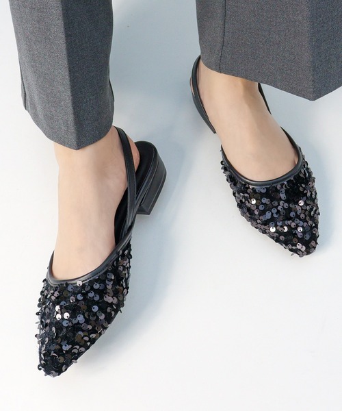 LibertyDoll(リバティードール)の「LIBERTYDOLL / スパンコール ミュールパンプス (1020)(パンプス・レディース・ブラック系その他5/シルバー系その他5・LL/M/L/S)」の5枚目の写真
