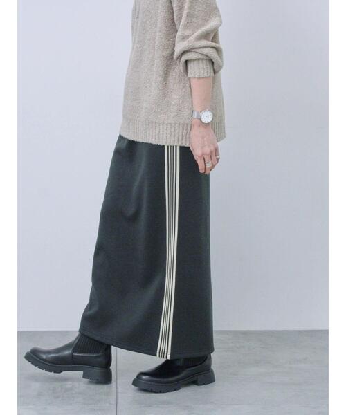 Samansa Mos2 blue（サマンサモスモスブルー）の「◎サイドラインナロースカート（スカート・レディース・シルバーグレー/ブラック/チャコールグレー・F）」の12枚目の写真