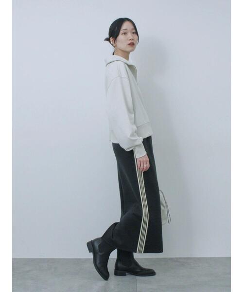 Samansa Mos2 blue（サマンサモスモスブルー）の「◎サイドラインナロースカート（スカート・レディース・シルバーグレー/ブラック/チャコールグレー・F）」の17枚目の写真