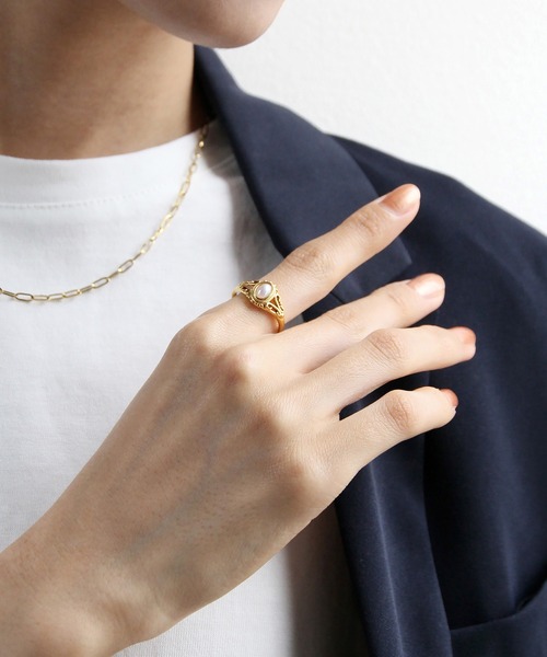 abaskdesign(アバスクデザイン)の「金属アレルギー対応 クラシカルパールリング(リング・レディース・ゴールド・13号/16号/11号)」の12枚目の写真