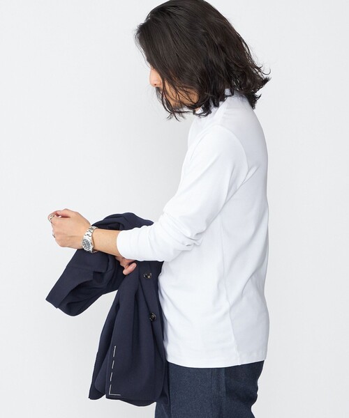 SHIPS(シップス)の「【WEB限定】SHIPS:〈抗菌/防臭〉テレワーク ビズ モックネック ロングスリーブ Tシャツ(Tシャツ/カットソー・メンズ・ベージュ/ホワイト/ブラック/ダークグレー・SMALL/MEDIUM/LARGE/X-LARGE)」の11枚目の写真