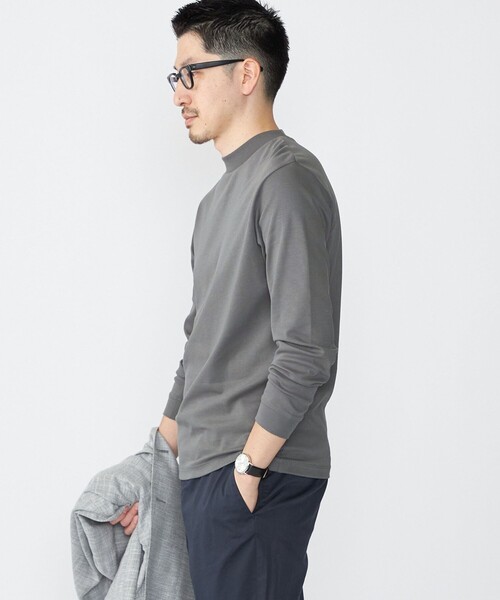 SHIPS(シップス)の「【WEB限定】SHIPS:〈抗菌/防臭〉テレワーク ビズ モックネック ロングスリーブ Tシャツ(Tシャツ/カットソー・メンズ・ベージュ/ホワイト/ブラック/ダークグレー・SMALL/MEDIUM/LARGE/X-LARGE)」の18枚目の写真