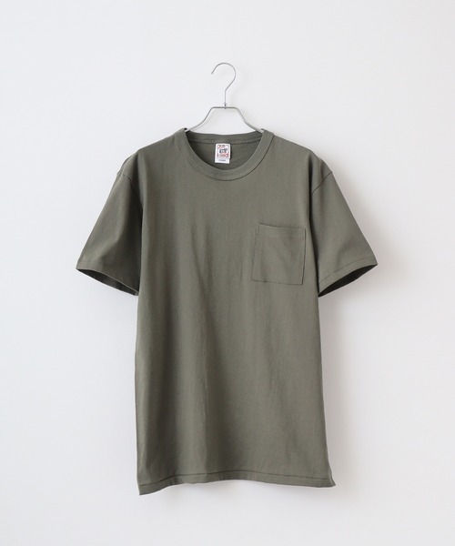 CROSS & STITCH(クロスステッチ)の「CROSS & STITCH OEマックスウエイトバインダーネックポケットTシャツ(Tシャツ/カットソー・メンズ・ブラック/ホワイト/ナチュラル/ヘザーグレー/ネイビー/アーミー/ブルー/スミクロ・XL/L/S/XXL/M)」の6枚目の写真