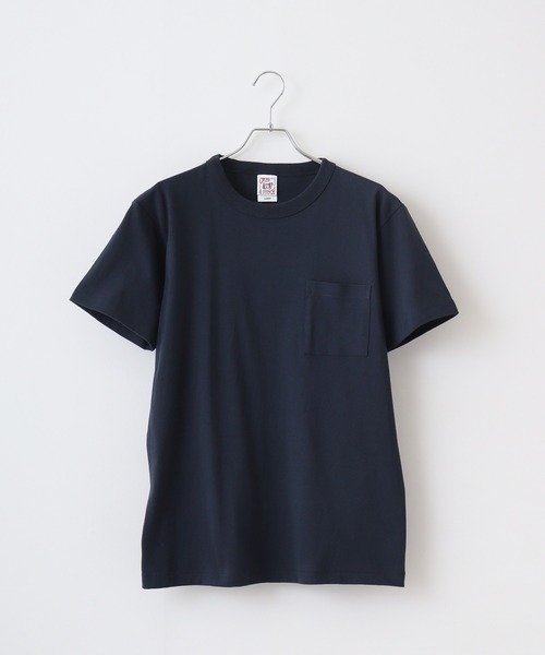 CROSS & STITCH(クロスステッチ)の「CROSS & STITCH OEマックスウエイトバインダーネックポケットTシャツ(Tシャツ/カットソー・メンズ・ブラック/ホワイト/ナチュラル/ヘザーグレー/ネイビー/アーミー/ブルー/スミクロ・XL/L/S/XXL/M)」の7枚目の写真