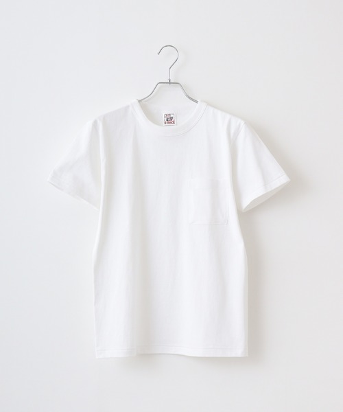 CROSS & STITCH(クロスステッチ)の「CROSS & STITCH OEマックスウエイトバインダーネックポケットTシャツ(Tシャツ/カットソー・メンズ・ブラック/ホワイト/ナチュラル/ヘザーグレー/ネイビー/アーミー/ブルー/スミクロ・XL/L/S/XXL/M)」の2枚目の写真