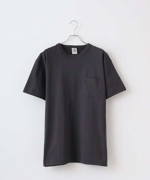 CROSS & STITCH(クロスステッチ)の「CROSS & STITCH OEマックスウエイトバインダーネックポケットTシャツ(Tシャツ/カットソー・メンズ・ブラック/ホワイト/ナチュラル/ヘザーグレー/ネイビー/アーミー/ブルー/スミクロ・XL/L/S/XXL/M)」の3枚目の写真