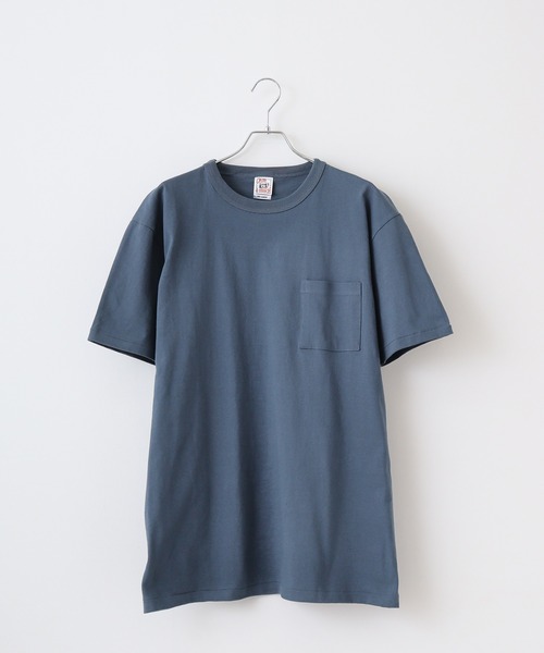 CROSS & STITCH(クロスステッチ)の「CROSS & STITCH OEマックスウエイトバインダーネックポケットTシャツ(Tシャツ/カットソー・メンズ・ブラック/ホワイト/ナチュラル/ヘザーグレー/ネイビー/アーミー/ブルー/スミクロ・XL/L/S/XXL/M)」の8枚目の写真