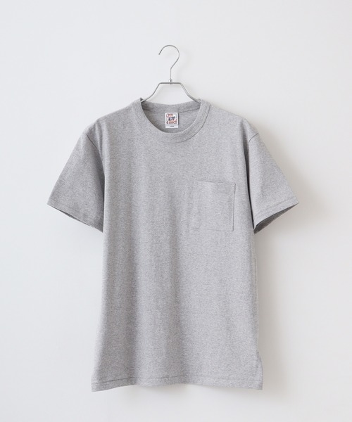 CROSS & STITCH(クロスステッチ)の「CROSS & STITCH OEマックスウエイトバインダーネックポケットTシャツ(Tシャツ/カットソー・メンズ・ブラック/ホワイト/ナチュラル/ヘザーグレー/ネイビー/アーミー/ブルー/スミクロ・XL/L/S/XXL/M)」の4枚目の写真