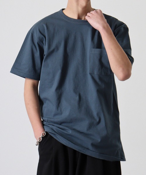 CROSS & STITCH(クロスステッチ)の「CROSS & STITCH OEマックスウエイトバインダーネックポケットTシャツ(Tシャツ/カットソー・メンズ・ブラック/ホワイト/ナチュラル/ヘザーグレー/ネイビー/アーミー/ブルー/スミクロ・XL/L/S/XXL/M)」の18枚目の写真