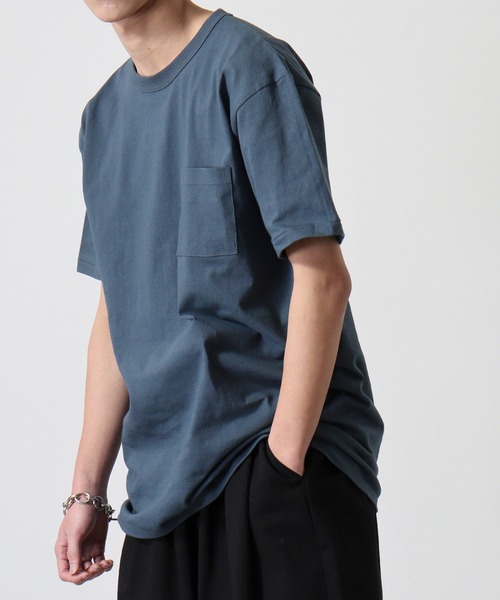 CROSS & STITCH(クロスステッチ)の「CROSS & STITCH OEマックスウエイトバインダーネックポケットTシャツ(Tシャツ/カットソー・メンズ・ブラック/ホワイト/ナチュラル/ヘザーグレー/ネイビー/アーミー/ブルー/スミクロ・XL/L/S/XXL/M)」の17枚目の写真