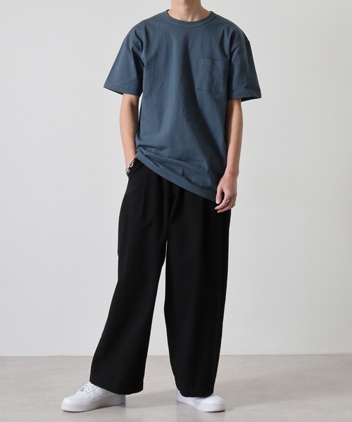 CROSS & STITCH(クロスステッチ)の「CROSS & STITCH OEマックスウエイトバインダーネックポケットTシャツ(Tシャツ/カットソー・メンズ・ブラック/ホワイト/ナチュラル/ヘザーグレー/ネイビー/アーミー/ブルー/スミクロ・XL/L/S/XXL/M)」の20枚目の写真