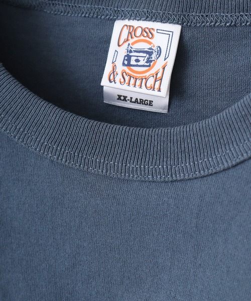 CROSS & STITCH(クロスステッチ)の「CROSS & STITCH OEマックスウエイトバインダーネックポケットTシャツ(Tシャツ/カットソー・メンズ・ブラック/ホワイト/ナチュラル/ヘザーグレー/ネイビー/アーミー/ブルー/スミクロ・XL/L/S/XXL/M)」の21枚目の写真
