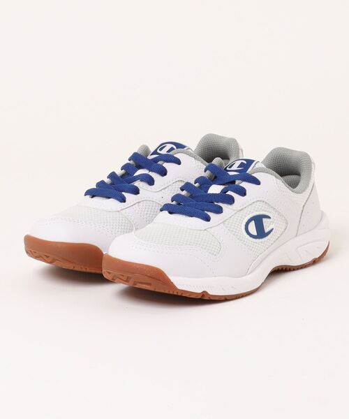 Champion(チャンピオン)の「Champion/チャンピオン 体育館シューズ (CPN SC100)(スニーカー・キッズ・ネイビー×ホワイト/ホワイト×イエロー/ホワイト×グリーン/ホワイト×レッド/ホワイト×ブルー・22.0cm/22.5cm/23.0cm/23.5cm/24.0cm/24.5cm/25.0cm/25.5cm/26.0cm/26.5cm/27.0cm/27.5cm/28.0cm/29.0cm/30.0cm/31cm/21.5cm)」の3枚目の写真