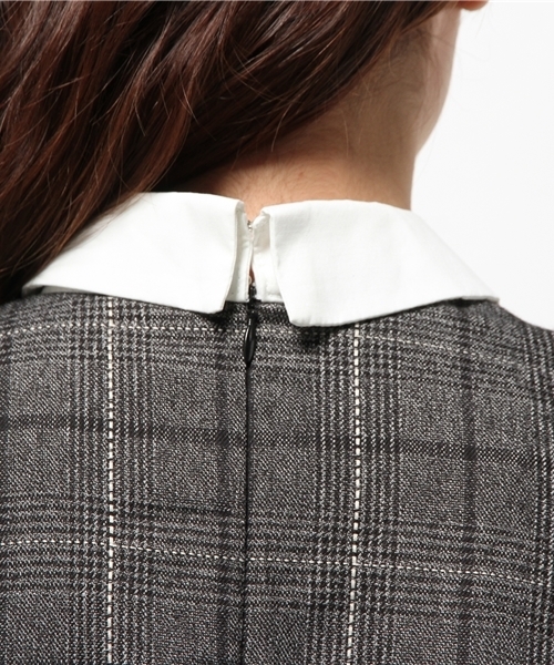 earth music&ecology（アースミュージックアンドエコロジー）の「グレンチェックサックワンピース（ワンピース・レディース・ブラック/ブラウン・MEDIUM/SMALL）」の13枚目の写真