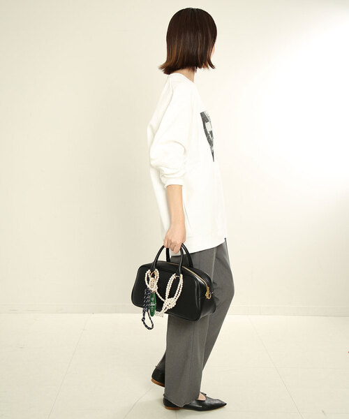 SLOBE IENA(スローブイエナ)の「《追加3》SLOBE スクエアボストンバッグ(ボストンバッグ・レディース・ブラック・FREE)」の11枚目の写真