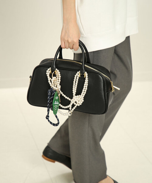 SLOBE IENA(スローブイエナ)の「《追加3》SLOBE スクエアボストンバッグ(ボストンバッグ・レディース・ブラック・FREE)」の9枚目の写真