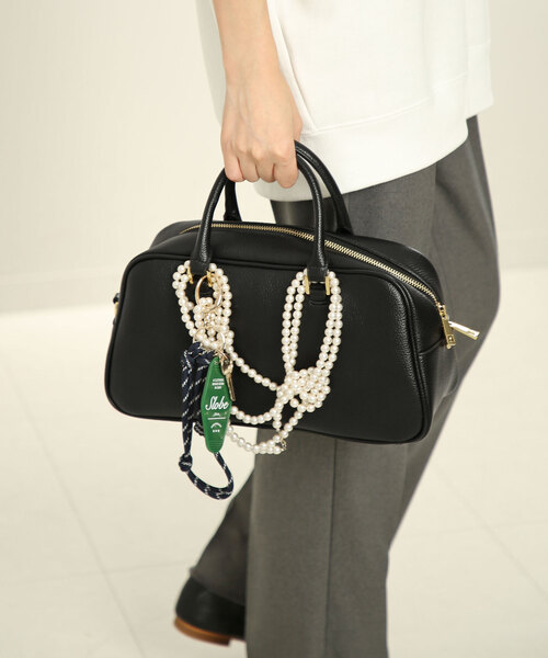 SLOBE IENA(スローブイエナ)の「《追加3》SLOBE スクエアボストンバッグ(ボストンバッグ・レディース・ブラック・FREE)」の8枚目の写真