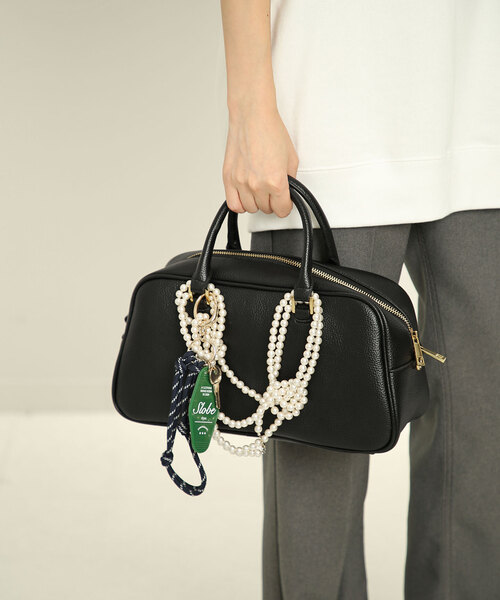 SLOBE IENA(スローブイエナ)の「《追加3》SLOBE スクエアボストンバッグ(ボストンバッグ・レディース・ブラック・FREE)」の7枚目の写真