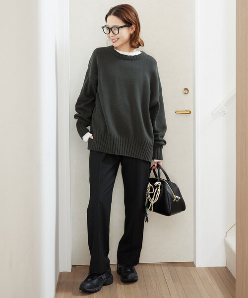 SLOBE IENA(スローブイエナ)の「《追加3》SLOBE スクエアボストンバッグ(ボストンバッグ・レディース・ブラック・FREE)」の5枚目の写真