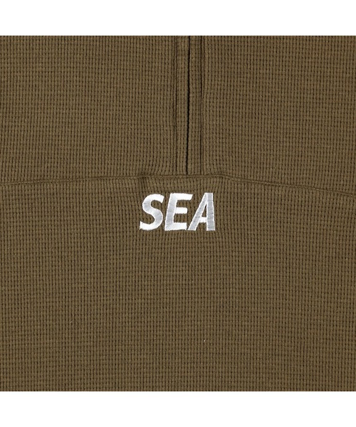 WIND AND SEA（ウィンダンシー）の「ES_W_Half Zip Waffle Shirt（スウェット・メンズ・ブラウン/ライトグリーン/オリーブ・LARGE/X-LARGE/MEDIUM）」の18枚目の写真