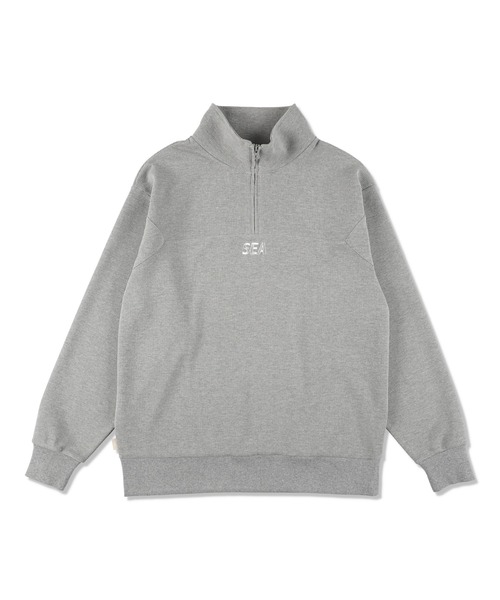 WIND AND SEA ヴィンテージ加工 スウェット XL グレー 超美品 ES_W_Half Zip Waffle Shirt（スウェット）｜WIND AND SEA（ウィン