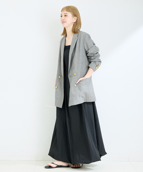 B.C STOCK(ベーセーストック)の「バルーンキャミワンピース(ワンピース・レディース・ブラック/ホワイト/チャコールグレー・FREE)」の6枚目の写真