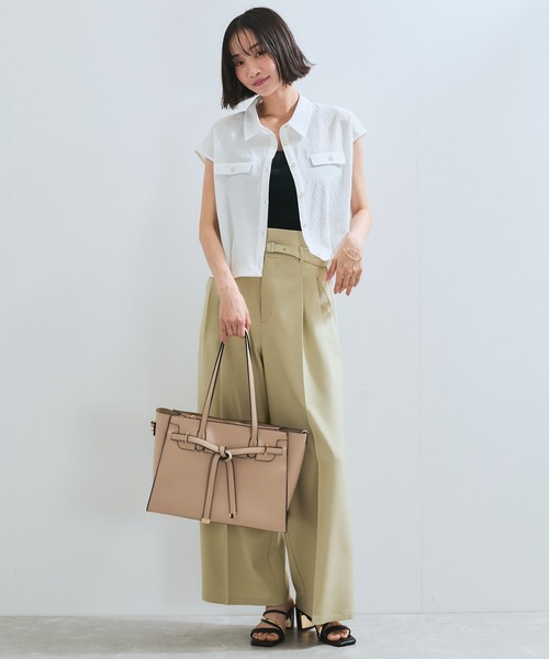 VIS（ビス）の「【A4収納】フラップタイトートバッグ（トートバッグ・レディース・キナリ/ブラック/ベージュ系その他2・FREE）」の12枚目の写真