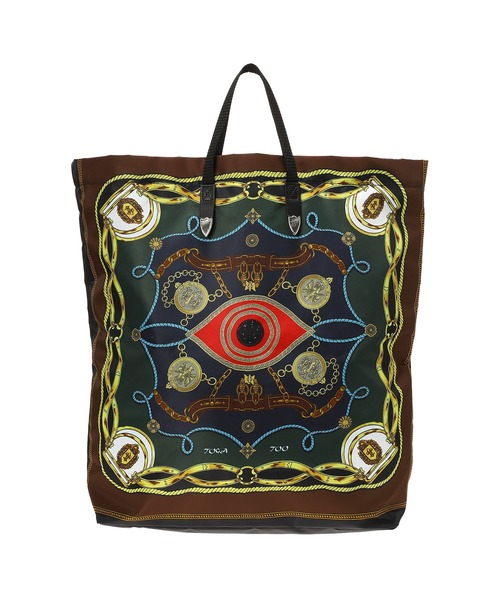 TOGA PULLA（トーガ　プルラ）の「TOGA PULLA Print tote bag TZ251-AG931（トートバッグ・レディース・オレンジ/グリーン・ONE SIZE）」の8枚目の写真