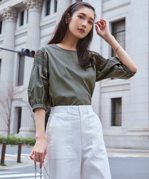 23区 S(ニジュウサンクチイサイサイズ)の「【洗える】スラブツイルストレッチ ワイド パンツ(その他パンツ・レディース・ホワイト系/レッド系/ネイビー系/カーキ系/ベージュ系・32/34/30)」の8枚目の写真