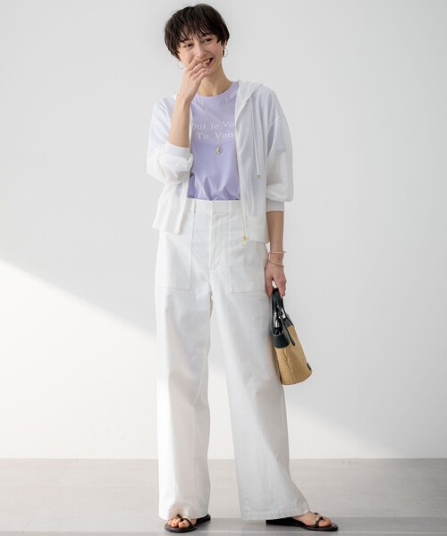 23区 S(ニジュウサンクチイサイサイズ)の「【洗える】スラブツイルストレッチ ワイド パンツ(その他パンツ・レディース・ホワイト系/レッド系/ネイビー系/カーキ系/ベージュ系・32/34/30)」の16枚目の写真