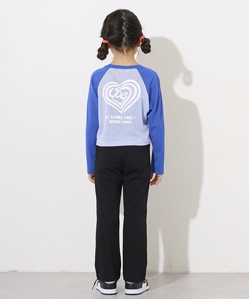 X-girl Stages(エックスガールステージス)の「ウエストロゴフレアレギンス(レギンス/スパッツ・キッズ・グリーン系その他/ブラック・90cm/110cm/140cm/80cm/100cm/120cm/130cm)」の7枚目の写真