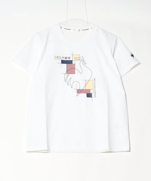 le coq sportif(ルコックスポルティフ)の「ルコックスポルティフ ヘランカサンスクリーン半袖Tシャツ(Tシャツ/カットソー・レディース・グレイッシュブルー/ペールイエロー/ホワイト/ネイビー・M/L/XL)」の1枚目の写真