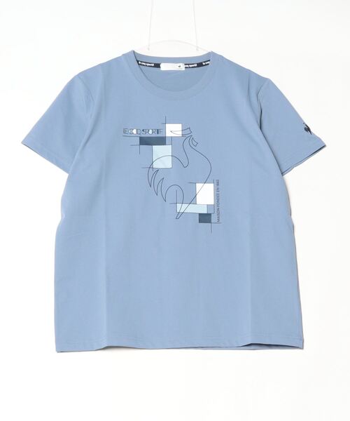 le coq sportif(ルコックスポルティフ)の「ルコックスポルティフ ヘランカサンスクリーン半袖Tシャツ(Tシャツ/カットソー・レディース・グレイッシュブルー/ペールイエロー/ホワイト/ネイビー・M/L/XL)」の3枚目の写真