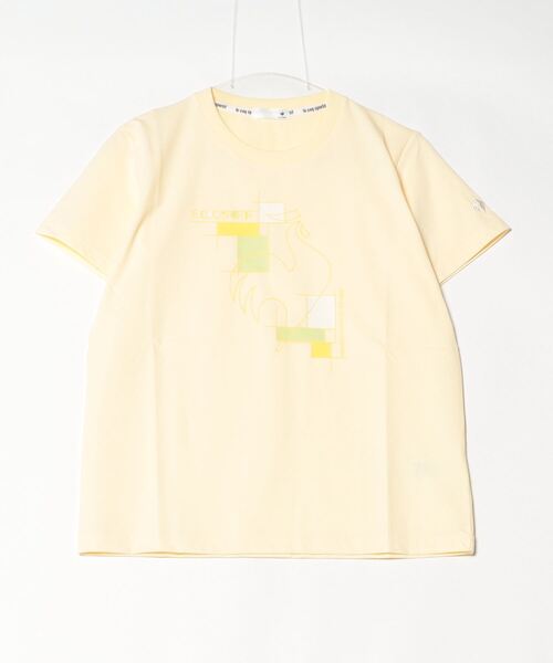 le coq sportif(ルコックスポルティフ)の「ルコックスポルティフ ヘランカサンスクリーン半袖Tシャツ(Tシャツ/カットソー・レディース・グレイッシュブルー/ペールイエロー/ホワイト/ネイビー・M/L/XL)」の4枚目の写真
