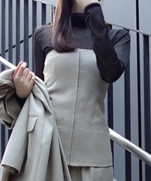 anuans(アニュアンス)のスプリングウールフロントホックビスチェ(その他トップス)