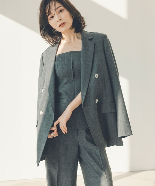 アニュアンス anuans スプリングウールフロントホックビスチェ （GREY） アニュアンス anuans スプリングウールフロントホックビスチェ