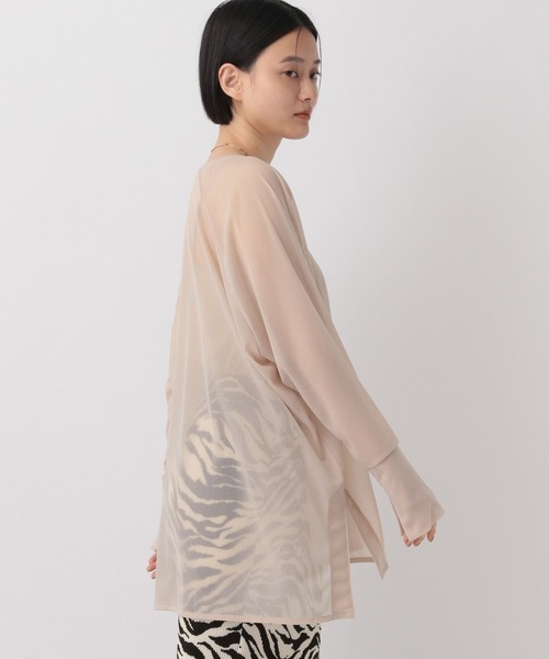 A part by（アパートバイ）の「シアーBIGプルオーバー（Tシャツ/カットソー・レディース・ライトブラウン/アイボリー/ライトピンク/ネイビー・FREE）」の15枚目の写真