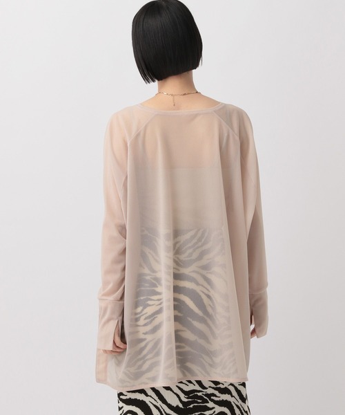 A part by（アパートバイ）の「シアーBIGプルオーバー（Tシャツ/カットソー・レディース・ライトブラウン/アイボリー/ライトピンク/ネイビー・FREE）」の16枚目の写真