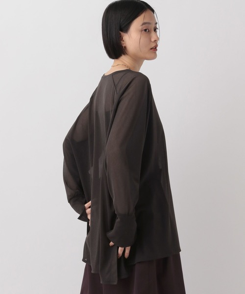 A part by（アパートバイ）の「シアーBIGプルオーバー（Tシャツ/カットソー・レディース・ライトブラウン/アイボリー/ライトピンク/ネイビー・FREE）」の19枚目の写真