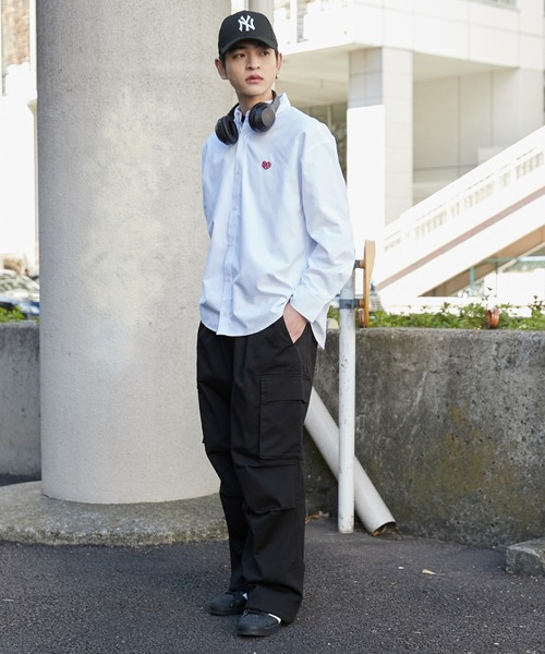 WEGO（ウィゴー）の「WEGO/イージーワイドカーゴパンツ（カーゴパンツ・メンズ・ホワイト/ブラック/カーキ/その他1・SMALL/MEDIUM/LARGE）」の6枚目の写真