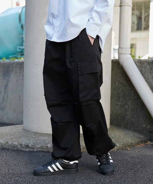 WEGO（ウィゴー）の「WEGO/イージーワイドカーゴパンツ（カーゴパンツ・メンズ・ホワイト/ブラック/カーキ/その他1・SMALL/MEDIUM/LARGE）」の21枚目の写真
